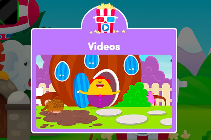 Screenshot of the video section of Reading Eggs Junior